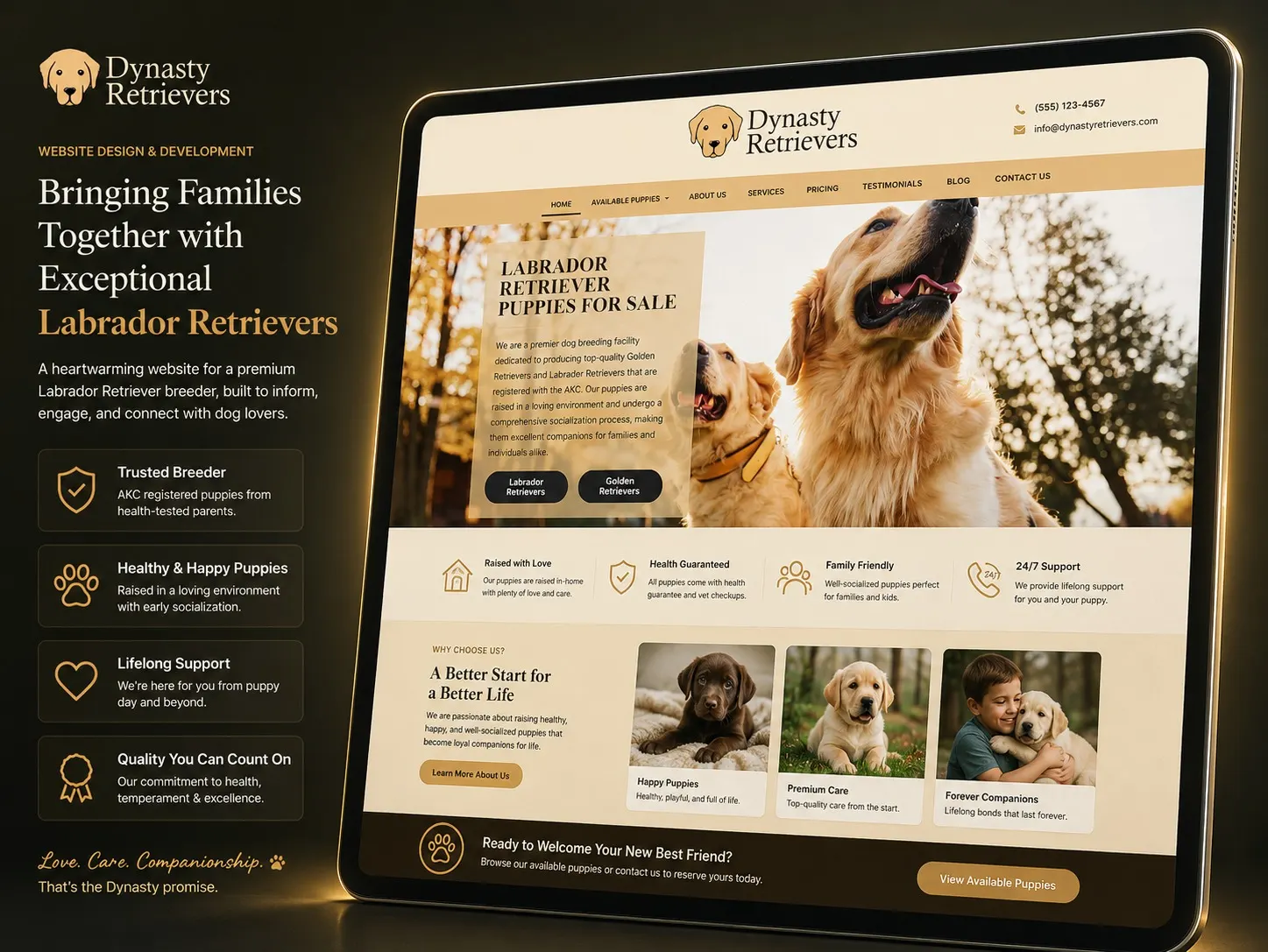 Dynasty Retrievers website