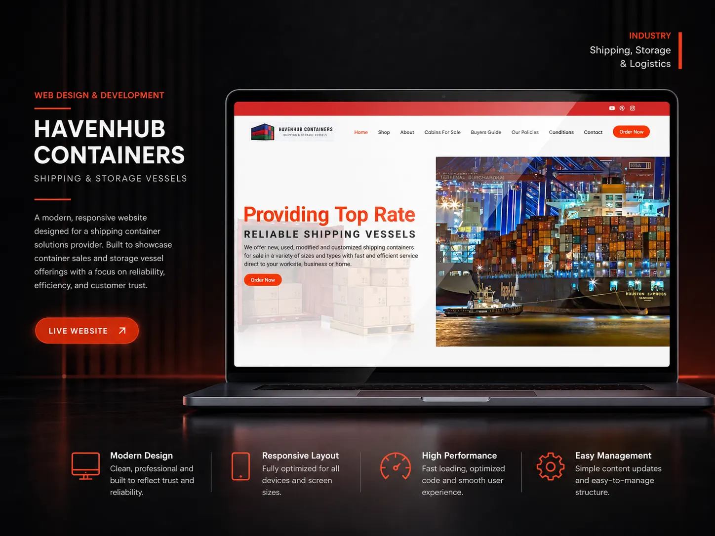 Haven Hub Container website