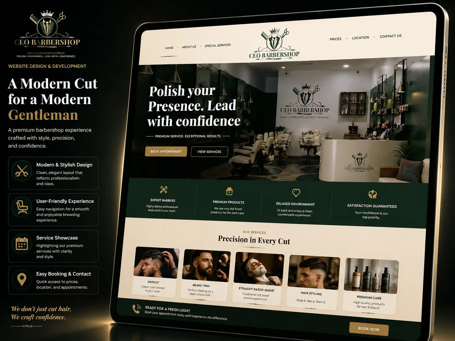 CEO Barbershop website